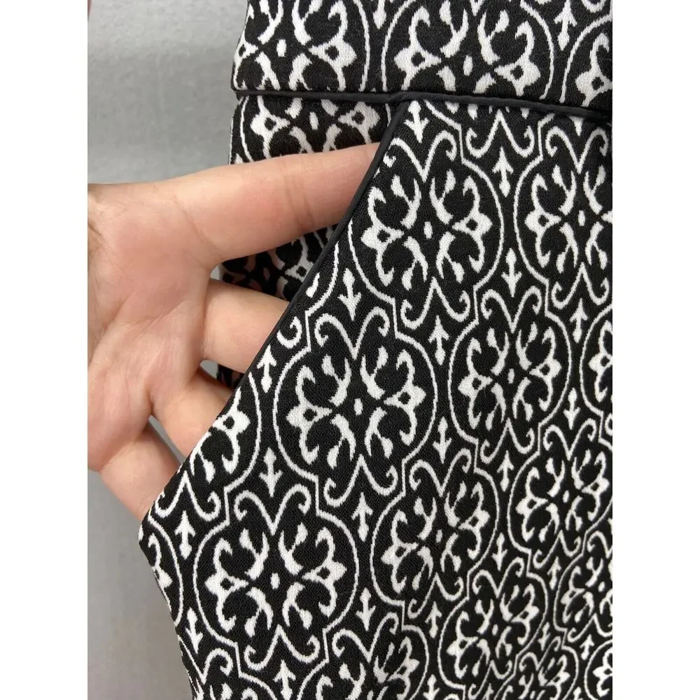 NWT Dress Barn Est 1962 Skirt Women Size‎ 3X Black White Elastic Waist Stretch